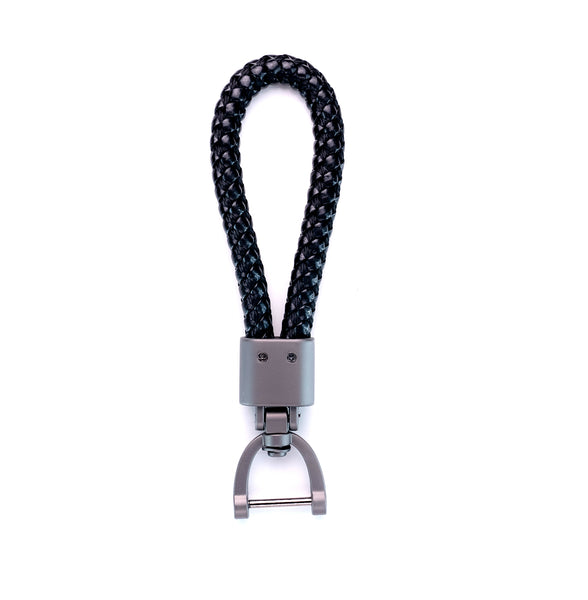Lanyard Keychain Black White