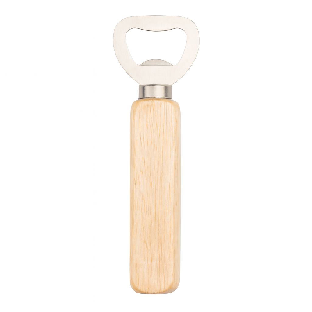 Personalized wood bottle opener, engraved wedding favor