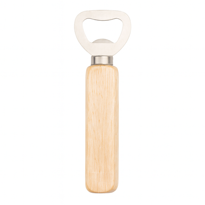 Personalized wood bottle opener, engraved wedding favor