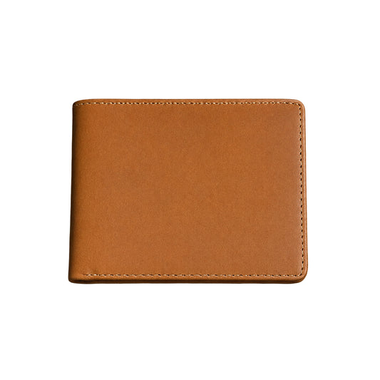 Crazy Horse leather trifold wallet with RFID blocking, personalized with engraving