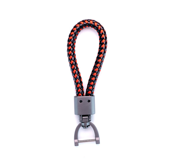 Lanyard Keychain Black White