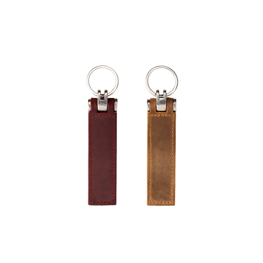 Leather Valentine keychain, personalized with engraving