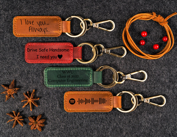 Leather Keychain in Five Color