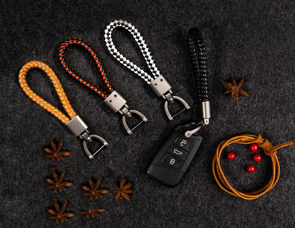 Lanyard Keychain Black White