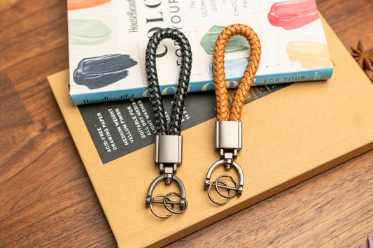 Handmade Leather Lanyard Keychain 5 Colors