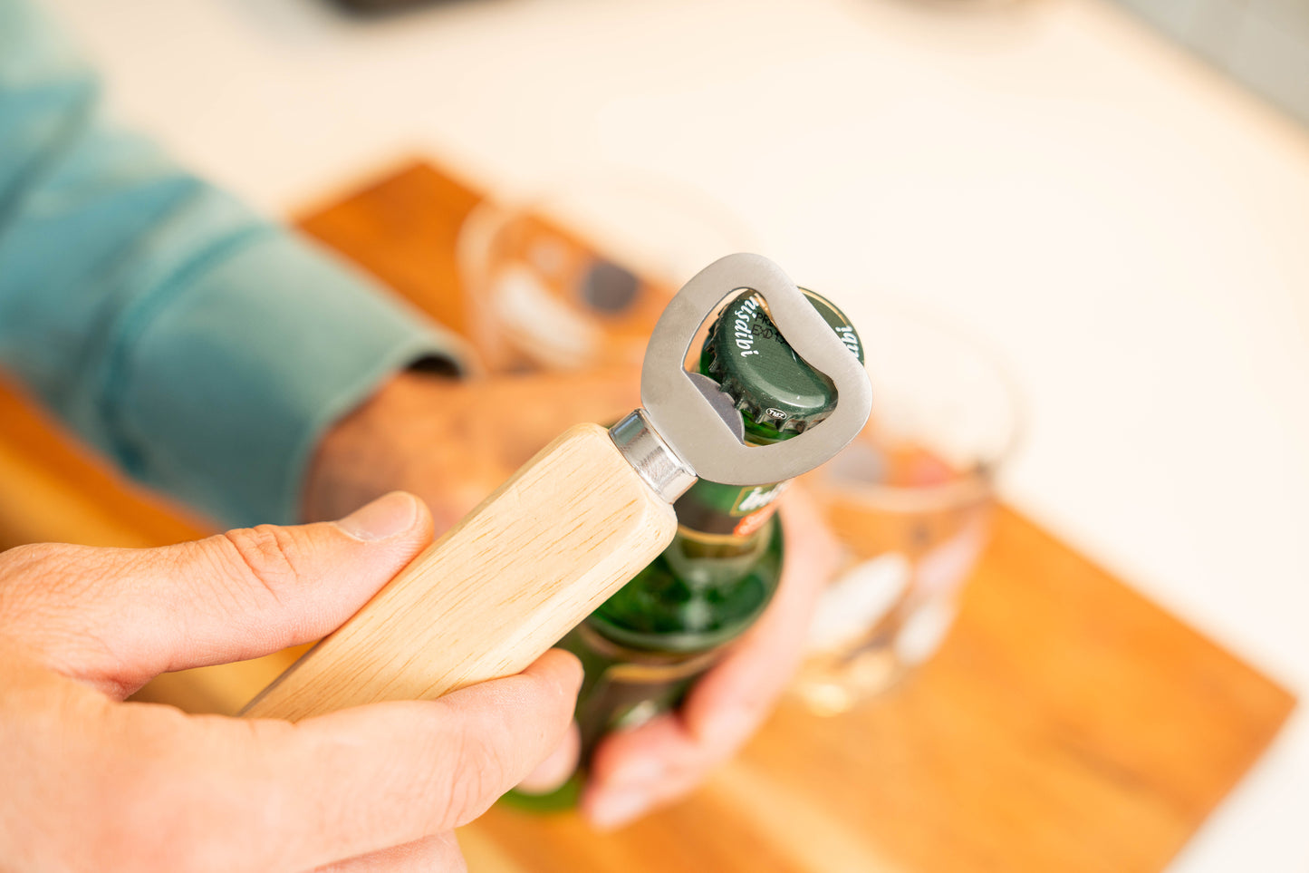 Personalized Wood Bottle Opener Engraved Wedding Favor