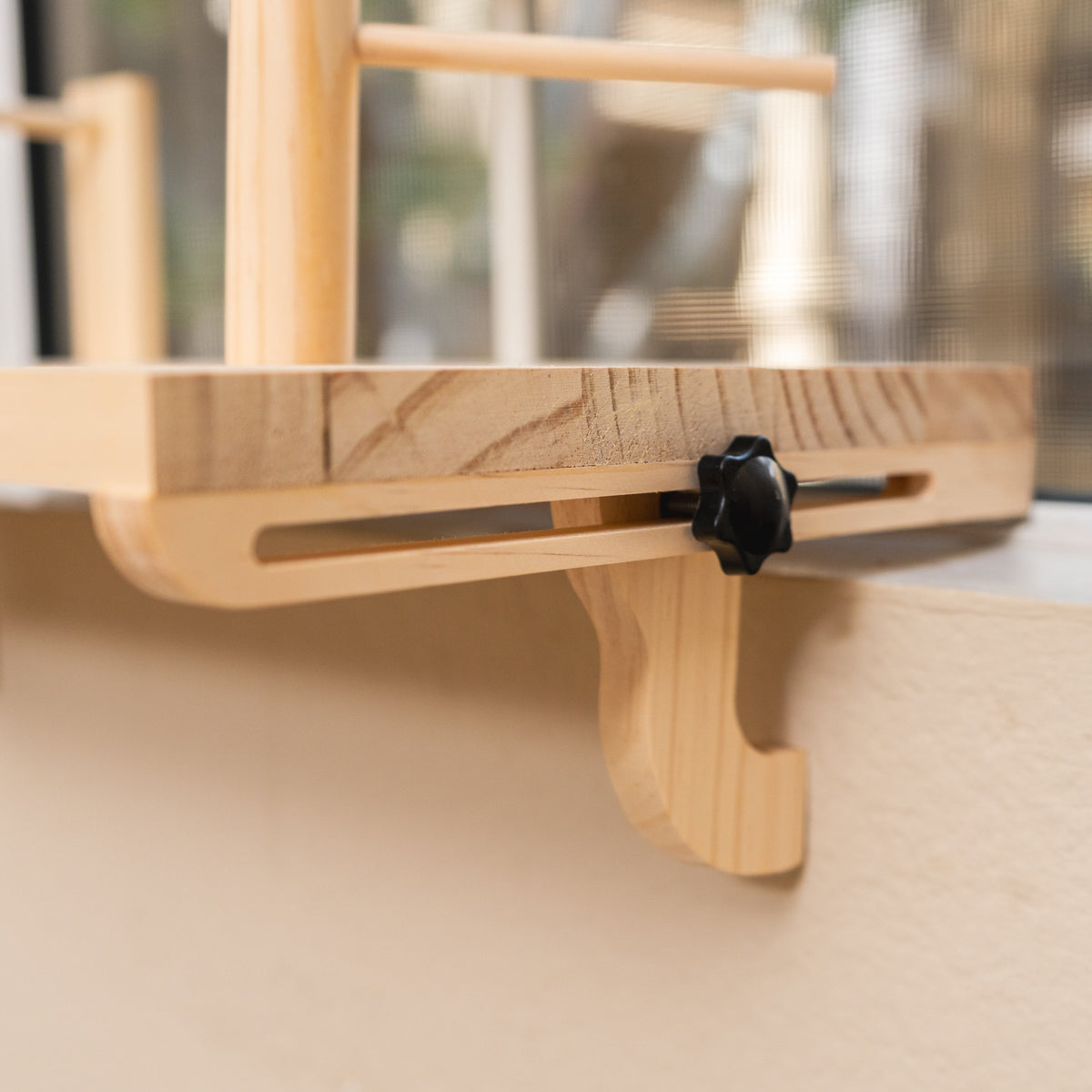 Adjustable Window Bird Perch Stand