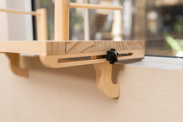 Adjustable Window Bird Perch Stand — No Drilling, 3 Perch Sizes