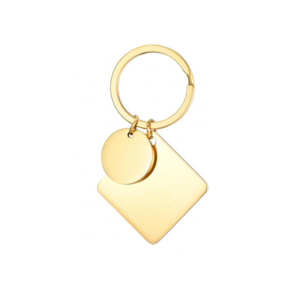 Stainless Steel Rhombus Keychain