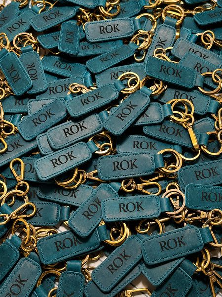 Bulk Custom Logo Leather Keychains — 25 Minimum