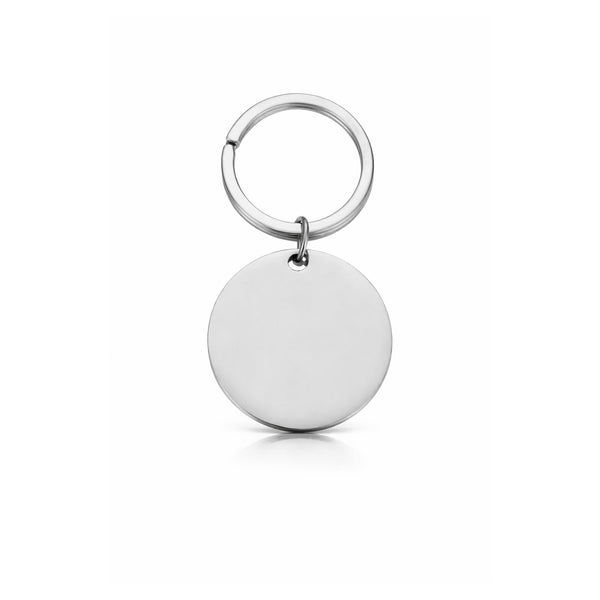 Stainless Keychain Round Golden