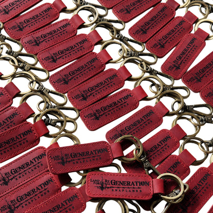 Bulk Custom Logo Leather Keychains 10 Minimum