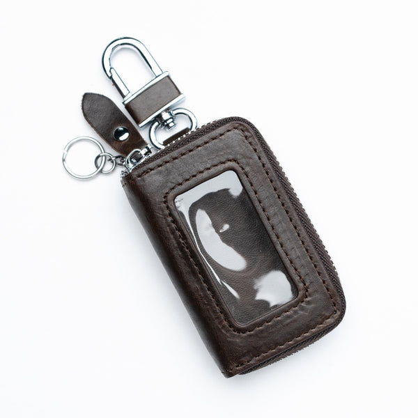 Car Key Case Brown Premium Leather