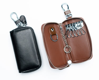 Leather Car Key Organizer Holds 6 Keys