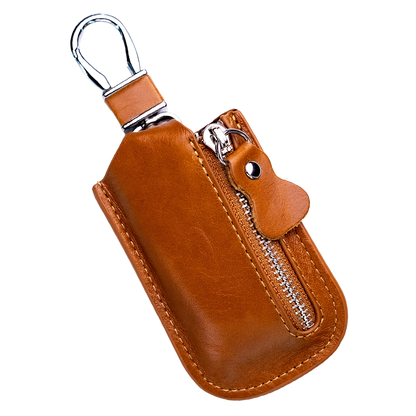 Leather Smart Key Fob Pouch Personalized, 3 Colors