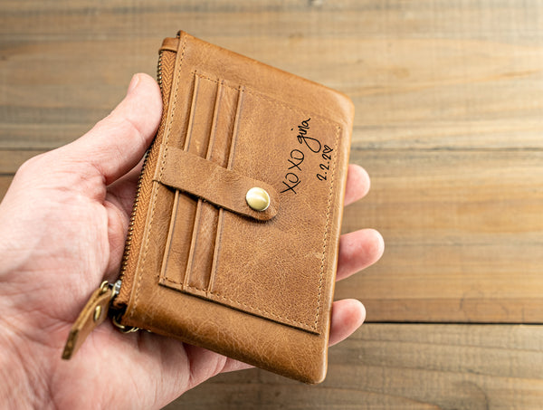 Genuine Leather RFID Blocking Coin Purse
