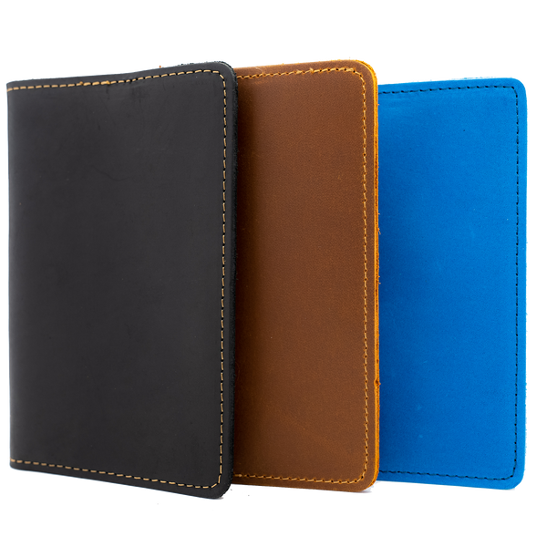 Genuine Leather Passport Holder Black