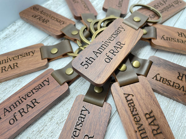 Wooden Keychains Walnut and Olive