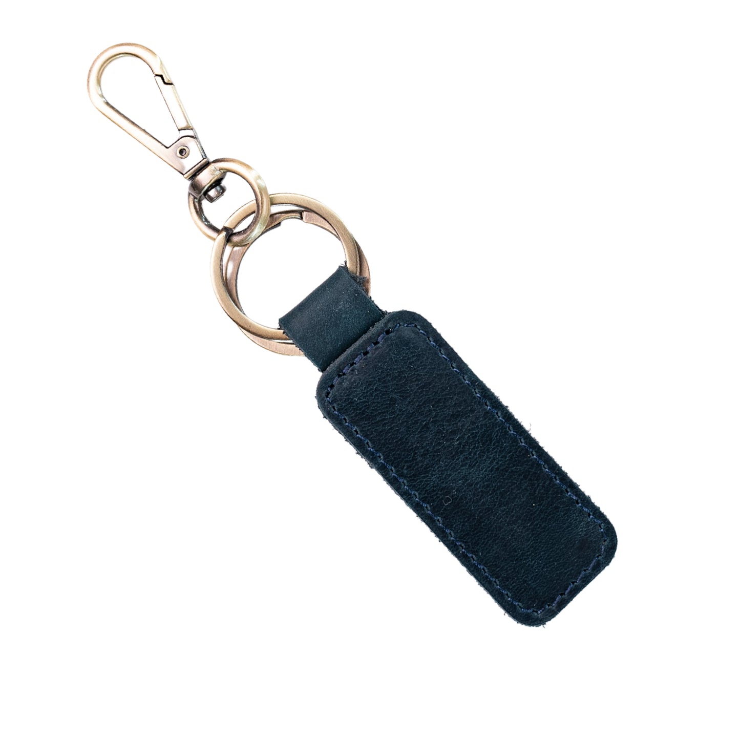 Thick Leather Keychain — 5 Colors, Engraved