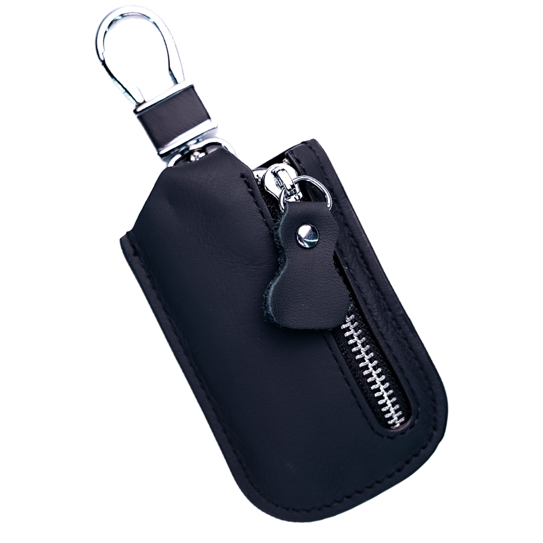 Leather Smart Key Fob Pouch Personalized, 3 Colors