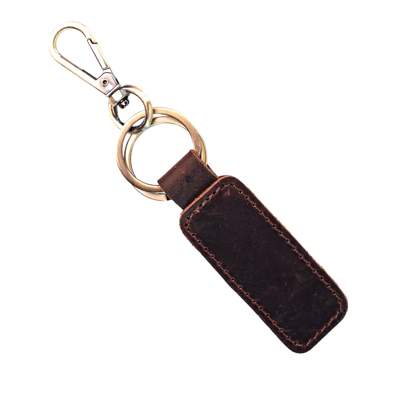 Thick Leather Keychain — 5 Colors, Engraved