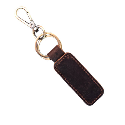 Thick Leather Keychain — 5 Colors, Engraved