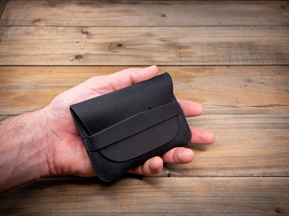 Folding Leather Business Card Holder 3 Colors