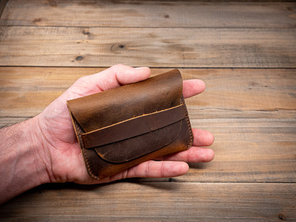 Folding Leather Business Card Holder 3 Colors