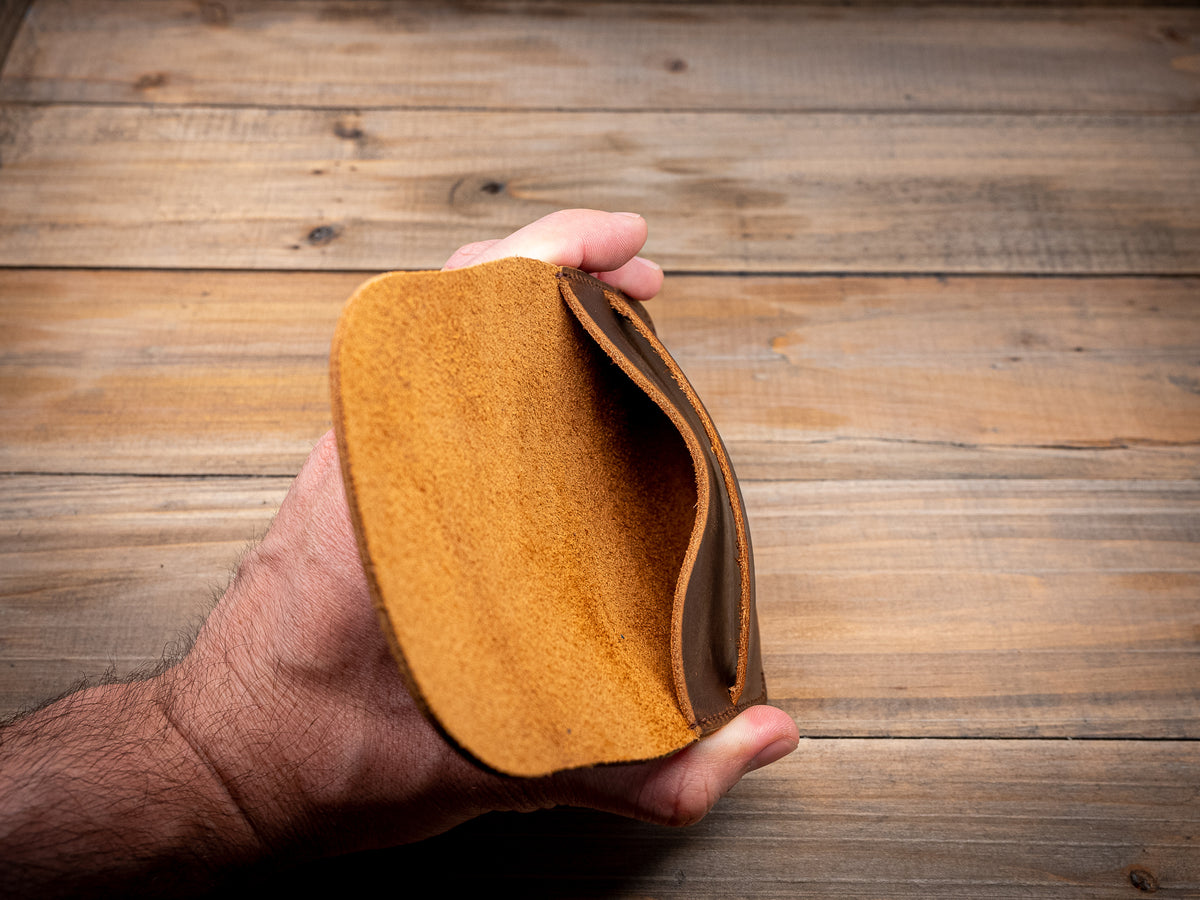 Folding Leather Business Card Holder 3 Colors