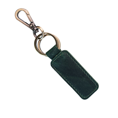 Thick Leather Keychain — 5 Colors, Engraved
