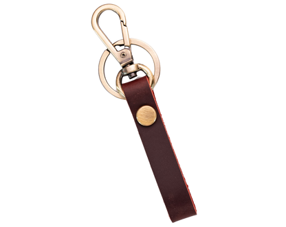 Thin Leather Keychain 5 Colors, Engraved