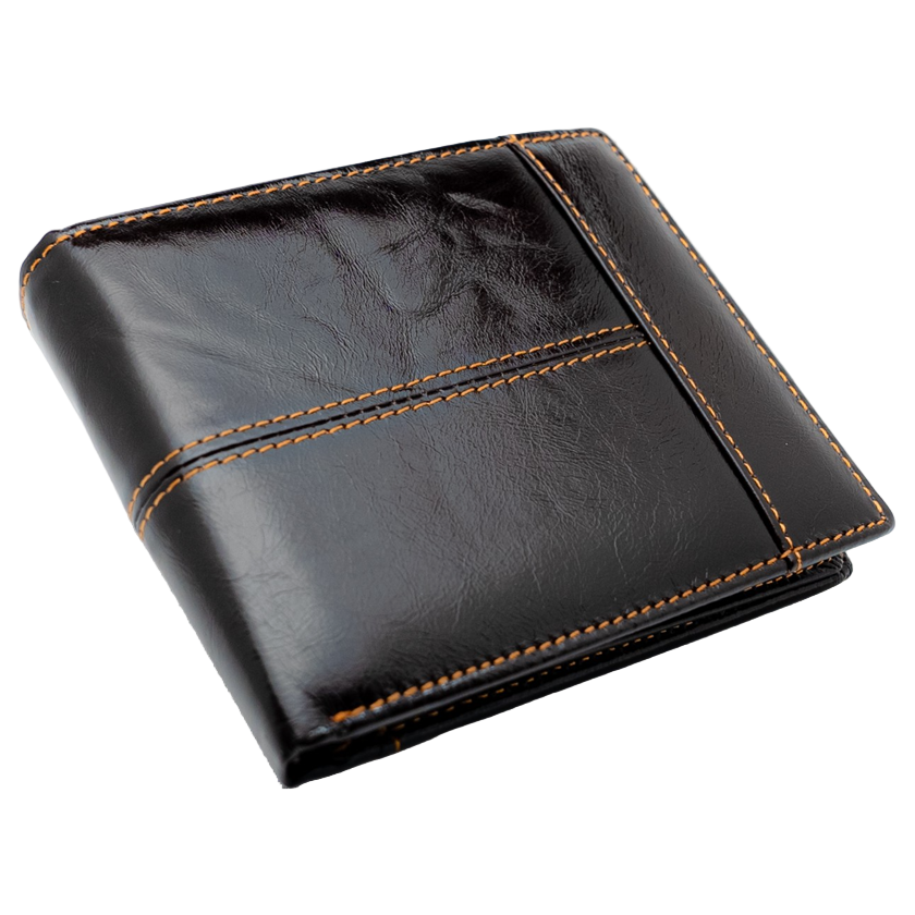 Large Crazy Horse leather wallet with 16 card slots, personalized with engraving, RFID blocking