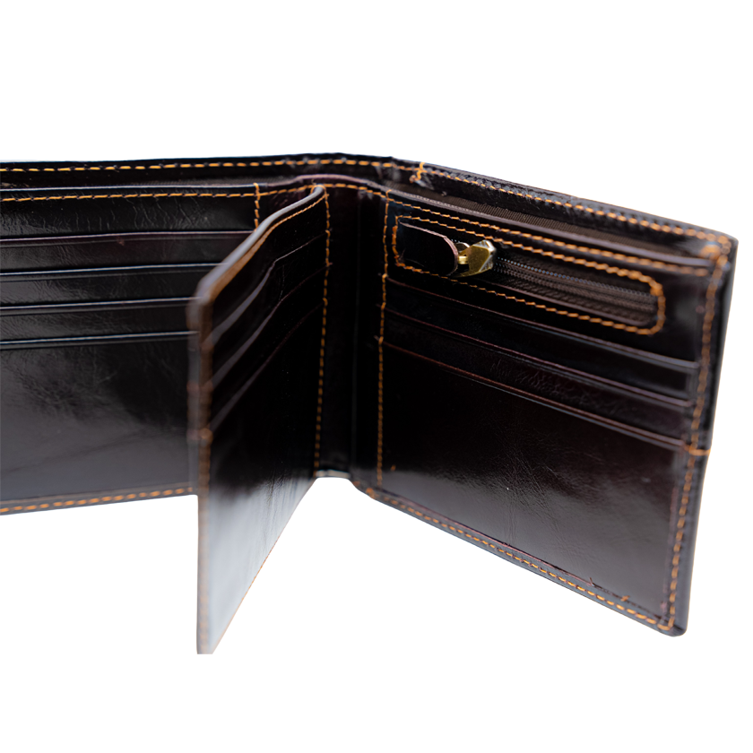 Large Crazy Horse Leather Wallet 16 Cards, Personalized, RFID Blocking