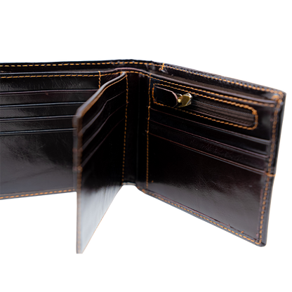 Large Crazy Horse Leather Wallet 16 Cards, Personalized, RFID Blocking